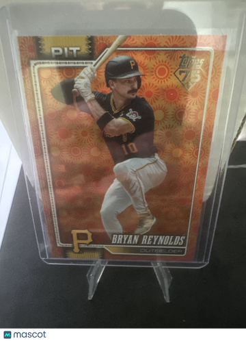 2025 Topps Series 2 Bryan Reynolds #697 Orange Holiday Sun Foil