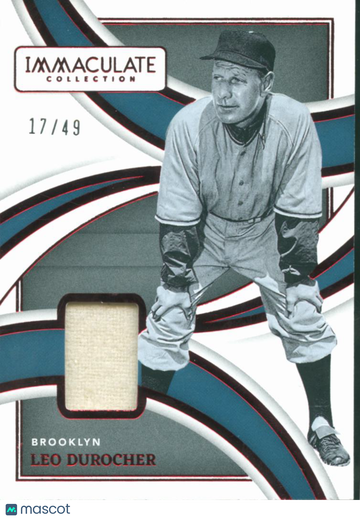 Leo Durocher 2022 Panini Immaculate Collection Baseball Game-worn/used material /49 Brooklyn Dodgers