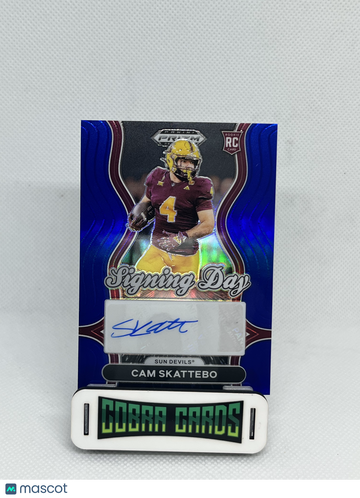 2025 Panini Prizm Draft Picks Cam Skattebo blue auto /75 RC