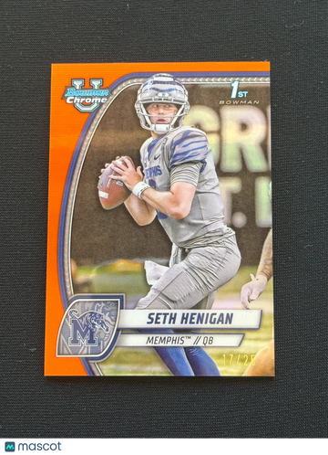 2024 Bowman Seth Henigan Orange Refractor Rookie