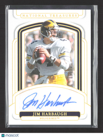 2025 Panini National Treasures Collegiate Saturday Slingers Jim Harbaugh #SS-JHH Autograph