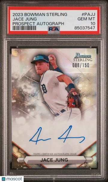 2023 Bowman Sterling Prospect Autographs Jace Jung #PAJJ PSA 10