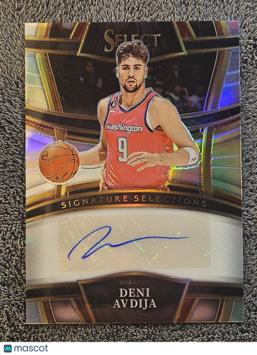 2022 Select Signature Selections Deni Avdija #SS-DAV Silver Prizm Autograph Auto Signed