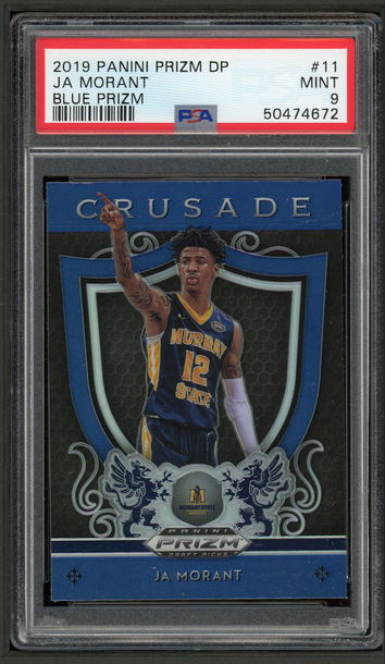 2019 Panini Prizm Draft Picks #11 Ja Morant Blue Prizm PSA 9