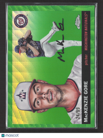 2023 Topps Chrome Mackenzie Gore #166 Green Wave Refractor 24/99 Auto