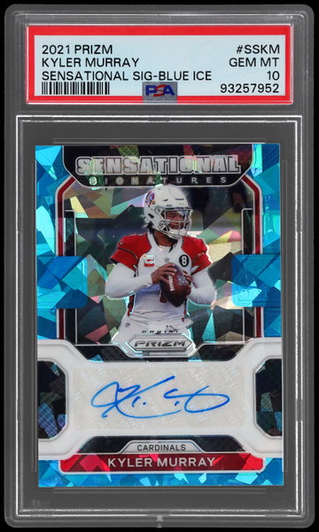 2021 Panini Prizm Kyler Murray Sensational Signatures Blue Ice Prizm PSA 10