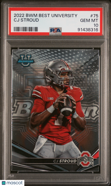 2022 Bowman's Best University CJ Stroud #75 PSA 10