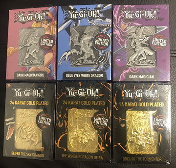 Yu-gi-oh dark magician girl metal card 24 karat gold plated set yugioh