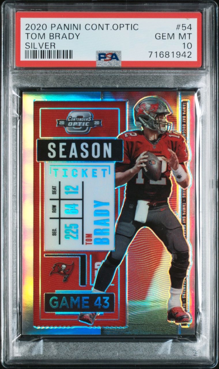 2020 Contenders Optic Tom Brady Silver Prizm PSA 10