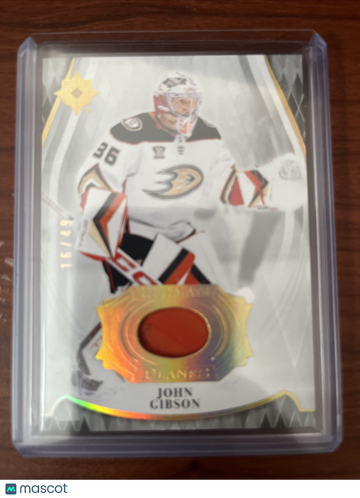2023-24 Upper Deck Ultimate Collection - Ultimate Planks John Gibson #PL-JG SN,MEM