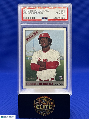 2015 Topps Heritage Odubel Herrera #666 RC PSA 10