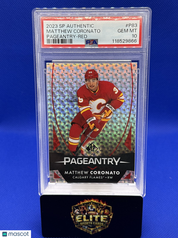 2023-24 SP Authentic Matthew Coronato #P-83 Pageantry PSA 10
