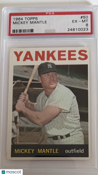 1964 Topps Mickey Mantle #50 PSA 6