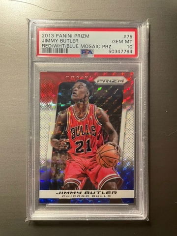 2013 Prizm Red White Blue Jimmy Butler Low Pop PSA 10
