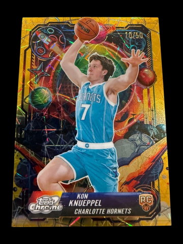 2026 Topps Chrome Cosmic | Rookie Kon Knueppel | Gold Propulsion | /50