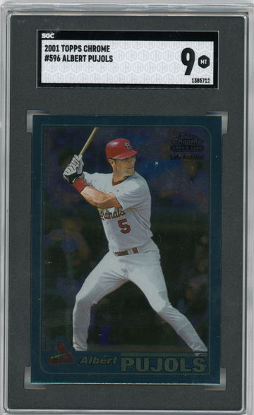 2001 Topps Chrome Late Addition #596 Albert Pujols Rookie Card RC SGC 9 MINT