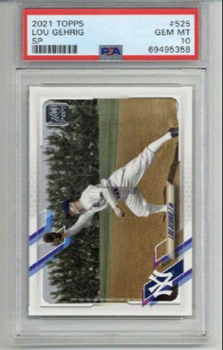 2021 TOPPS #525 LOU GEHRIG NEW YORK YANKEES PSA 10 SP VERY LOW POP