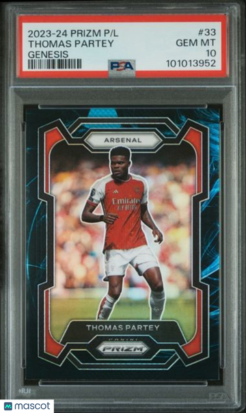 2023-24 Panini Prizm Premier League Thomas Partey #33 Genesis PSA 10