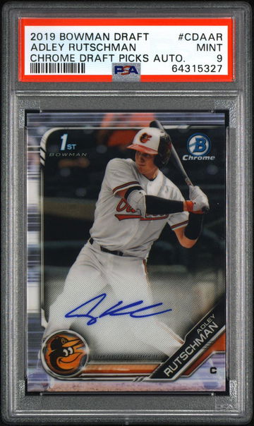 2019 BOWMAN DRAFT Adley Rutschman AUTO PSA 9