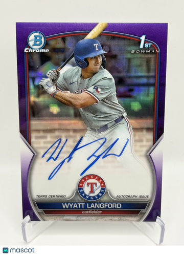 2023 Topps Bowman Draft Chrome Wyatt Langford #CDA-WL Purple Refractor /250