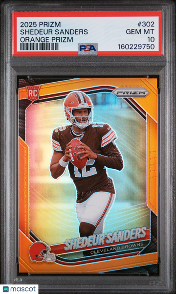 2025 Panini Prizm Shedeur Sanders Orange #302 PSA 10