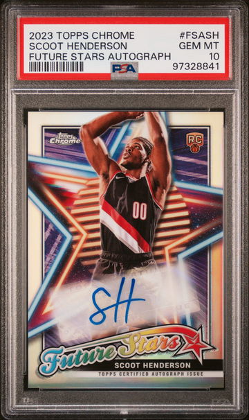 2023 TOPPS CHROME FUTURE STARS SCOOT HENDERSON AUTOGRAPHS #FSASH RC PSA 10