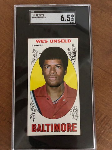 1969 Topps Wes Unseld #56 SGC 6.5 RC HOF
