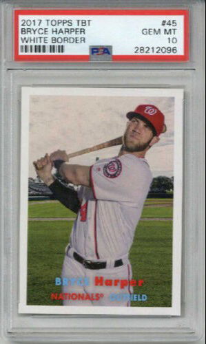 2017 TOPPS THROWBACK THURSDAY #45 BRYCE HARPER BASEBALL CARD NATIONALS PSA 10