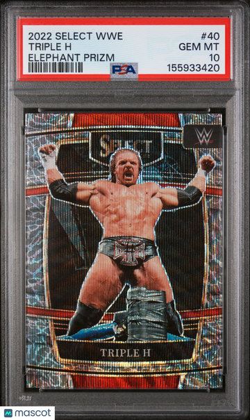 2022 Panini Select WWE Triple H #40 Elephant Prizm PSA 10
