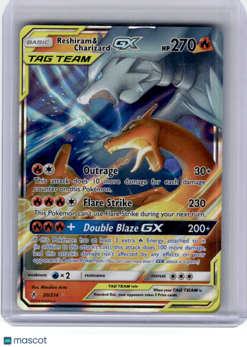 2019 Pokemon—Reshiram & Charizard GX #20 Sm-Unbroken Bonds—Ultra Rare Holo