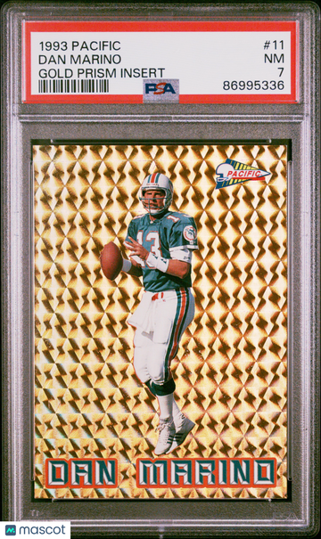 1993 Pacific Prism Insert Gold Dan Marino #11 PSA 7