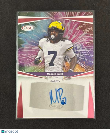 2025 SAGE HIT - Autographs Red (Low Series) Makari Paige #A-MP