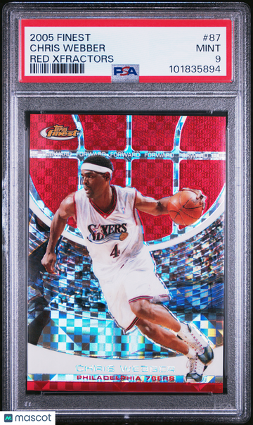 2005 Finest Chris Webber #87 Red Xfractors PSA 9