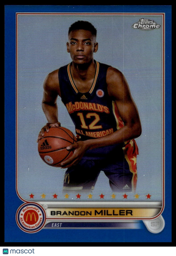 2022 Topps Chrome McDonald's All American Brandon Miller #52 Blue SN