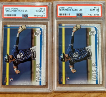 (2) 2019 Topps Series 2 Fernando Tatis Jr. 410 PSA 10