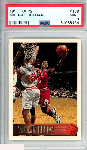 1996 TOPPS MICHAEL JORDAN #139 CHICAGO BULLS HOF PSA 9 MINT