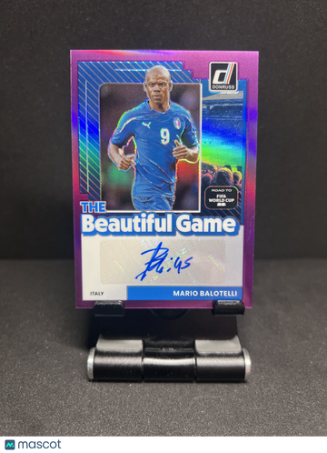 2025 DONRUSS WORLD CUP MARIO BALOTELLI THE BEAUTIFUL GAME AUTO PURPLE /49