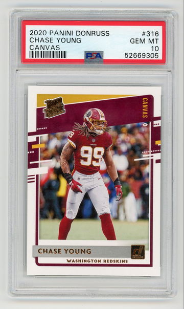 2020 Donruss Chase Young Canvas PSA 10 Gem Mint