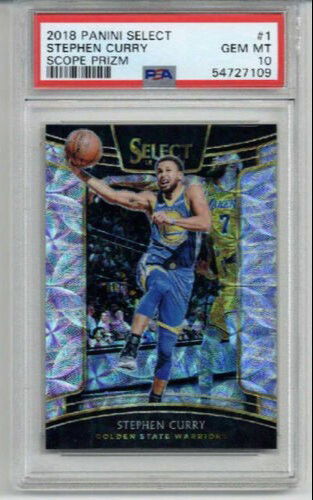 2018 PANINI SELECT CONCOURSE SCOPE PRIZM #1 STEPHEN CURRY WARRIORS PSA 10 RARE
