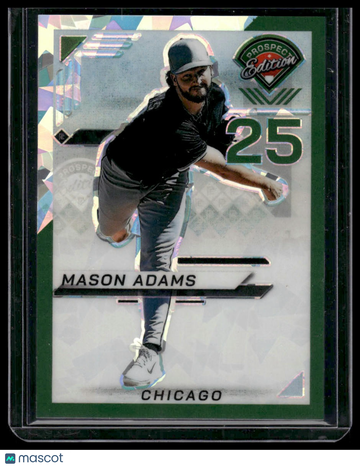 2025 Panini Prizm Prospect Edition Mason Adams #172 Green Ice /149