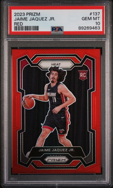 2023 Panini Prizm Red Prizm Jaime Jaquez Jr. #137 /299 PSA 10
