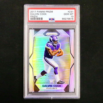 2017 Panini Prizm - Dalvin Cook - Rookie Silver Prizm PSA 10 Gem Mint