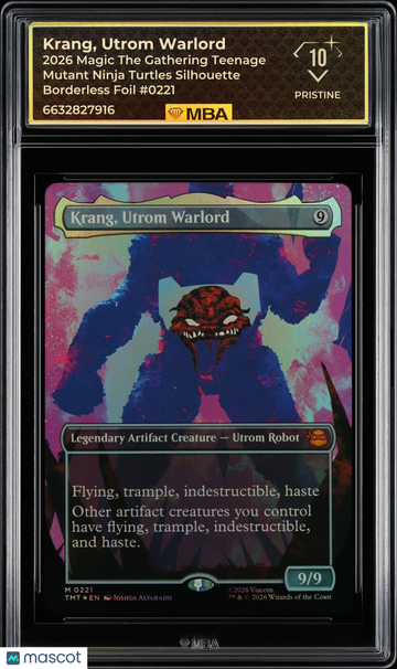 2026 Magic The Gathering Teenage Mutant Ninja Turtles Utrom Warlord Krang #0221 Silhouette Borderless Foil MBA 10