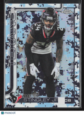 2025 Topps Chrome Derek Stingley Jr. #116 Blue Digital Camo