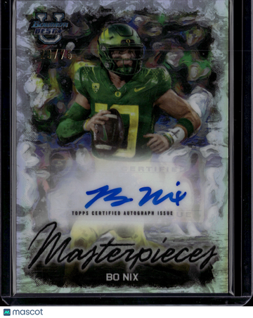 2023 Topps Bowman University Best Masterpieces Bo Nix #BMA-BN /75