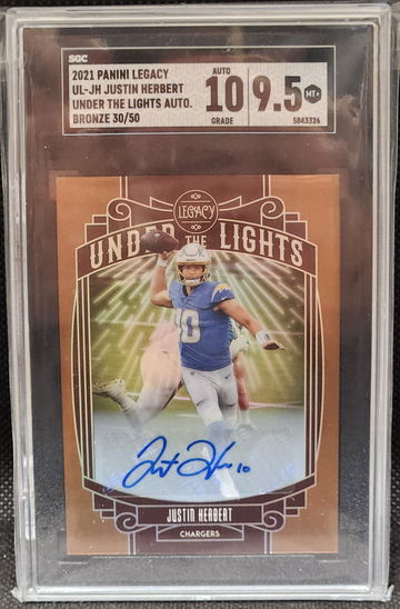 2021 Panini Legacy Justin Herbert Auto Bronze /50
