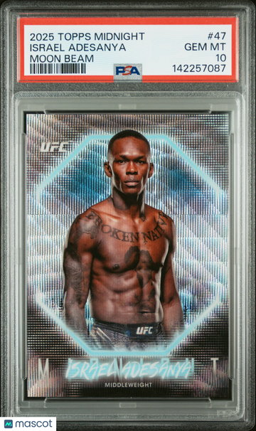 2025 Topps Midnight UFC Israel Adesanya #47 Moon Beam PSA 10