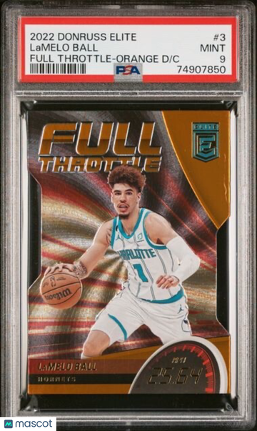 2022 Panini Donruss Elite LaMelo Ball #3 Orange Die-Cut PSA 9