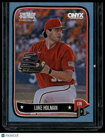 2023 Onyx Vintage Baseball Luke Holman #OVLUHO Aqua