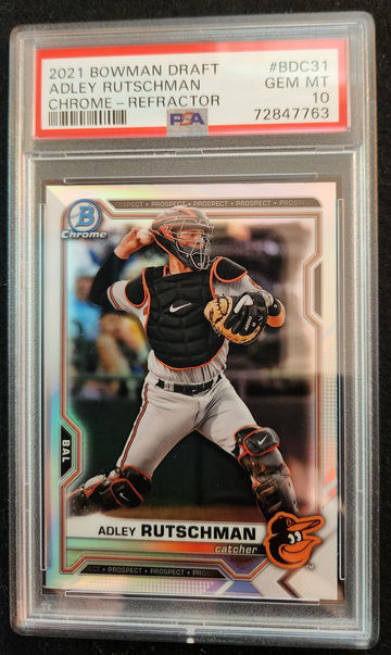 2021 Bowman Draft Adley Rutschman Chrome Refractor PSA 10